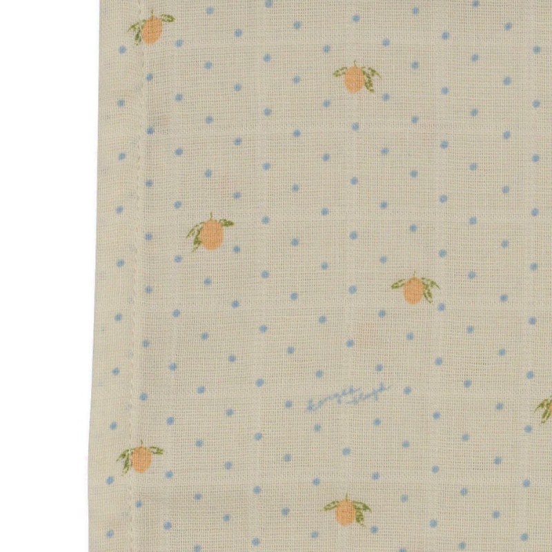 Pack de 3 langes "Citrons et pois" coton biologique