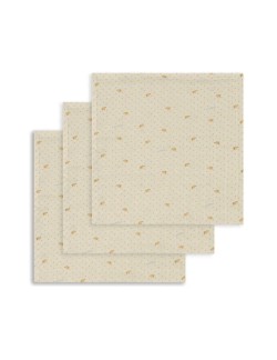 Pack de 3 langes "Citrons et pois" coton biologique