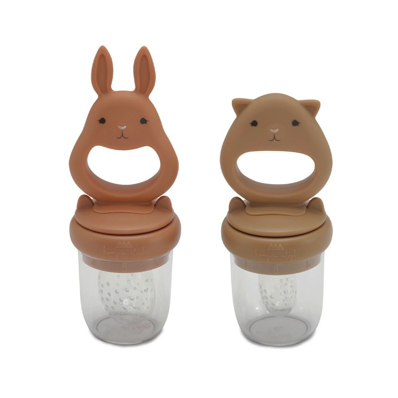 Set de 2 tétines grignoteuses bébé  "Almond" Konges Slojd