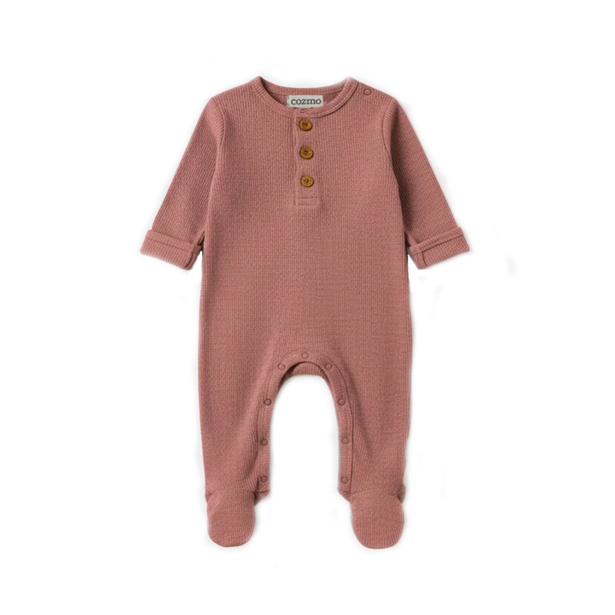 Grenouillère en maille douce "Aloe" rose Cozmo