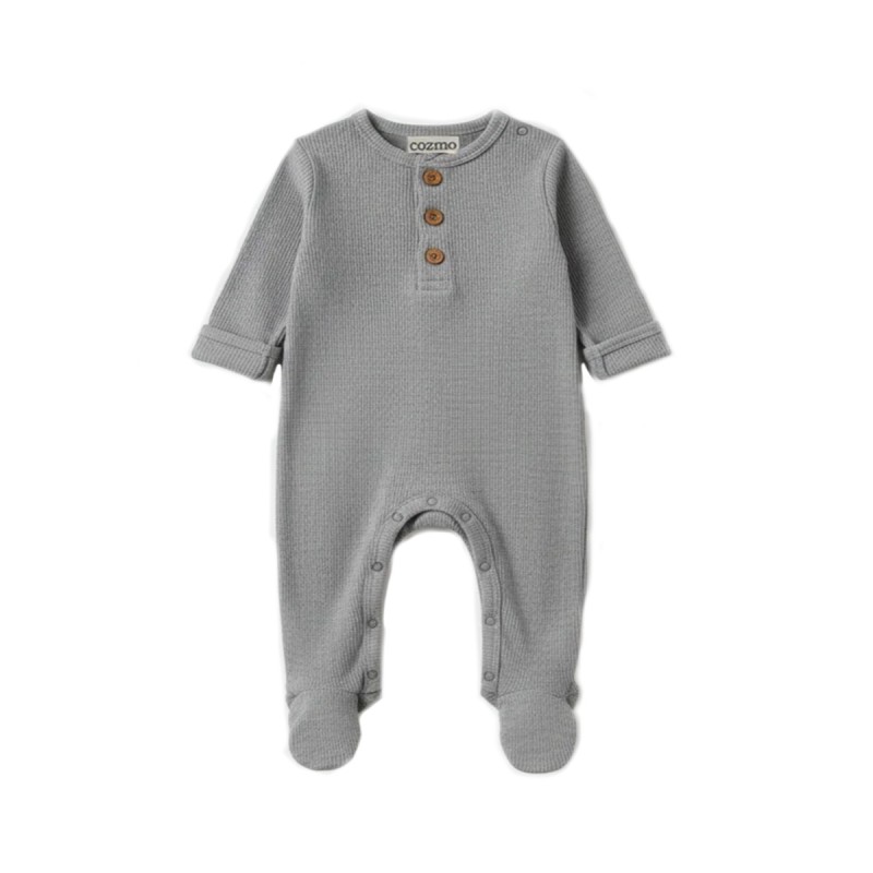 Grenouillère en maille douce "Aloe" grey Cozmo