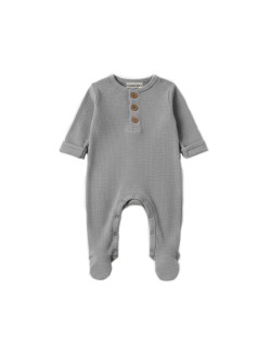Grenouillère en maille douce "Aloe" grey Cozmo