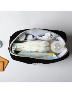 Grande trousse de toilette effet lin "Terracotta"