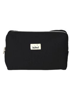 Grande trousse de toilette effet lin "Reglisse"
