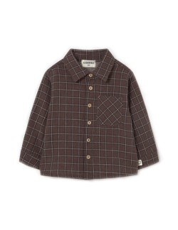 Chemise bébé à carreaux en coton biologique "Bilbo"