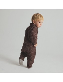 Pantalon bébé à carreaux en coton biologique "Kobe"