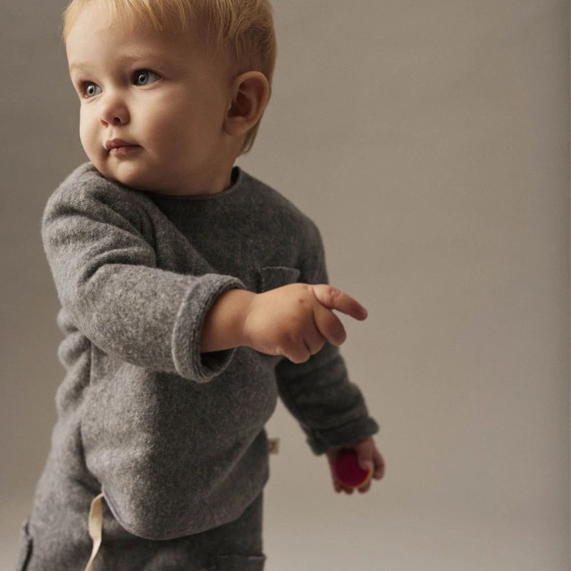 Pantalon bébé en bambou "Porto" gris Cozmo