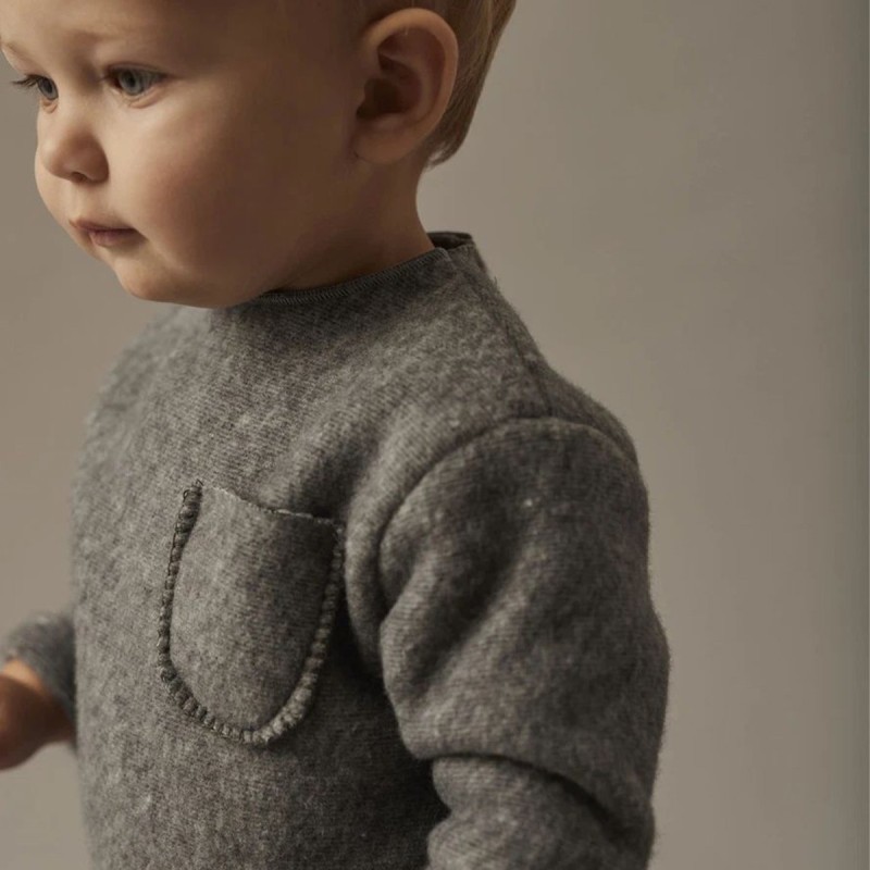 Pantalon bébé en bambou "Porto" gris Cozmo