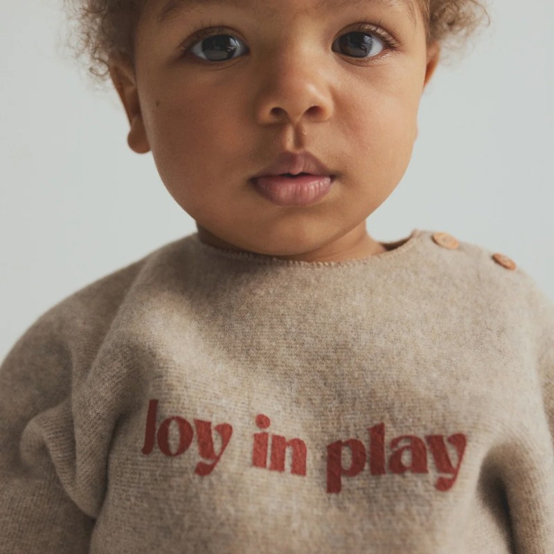 Sweat bébé en bambou à manches longues "Gante" beige