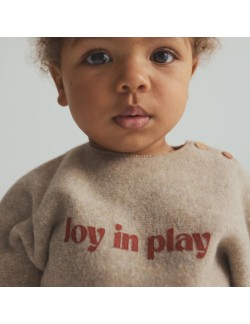 Sweat bébé en bambou à manches longues "Gante" beige