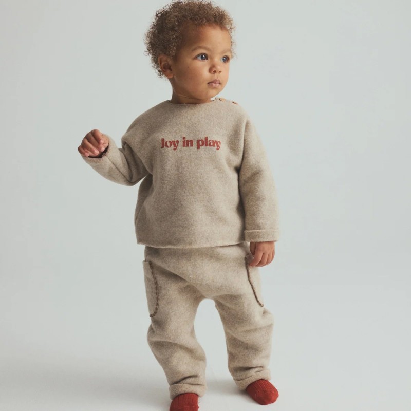 Pantalon bébé en bambou "Porto" Beige Cozmo