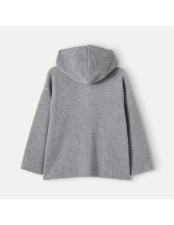 Sweat-shirt à capuche en bambou "Saporo" gris Cozmo