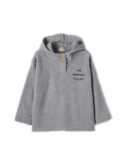 Sweat-shirt à capuche en bambou "Saporo" gris Cozmo