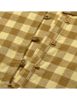 Blouse à col en flanelle gingham "Vera" Cozmo