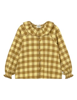 Blouse à col en flanelle gingham "Vera" Cozmo