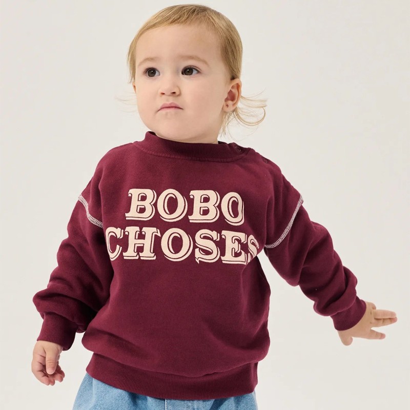 Sweat-shirt bébé "Bobo Choses" Burgundy