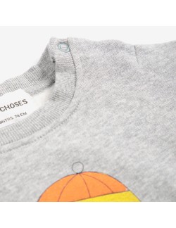 Sweat-shirt bébé "All About Monsters" gris chiné